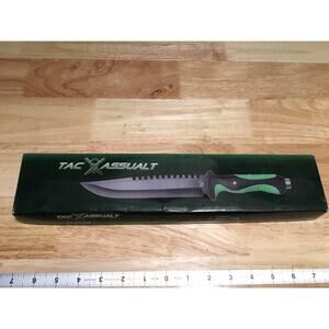 Tac Assault 13” fixed blade knife with sheath—-NIB